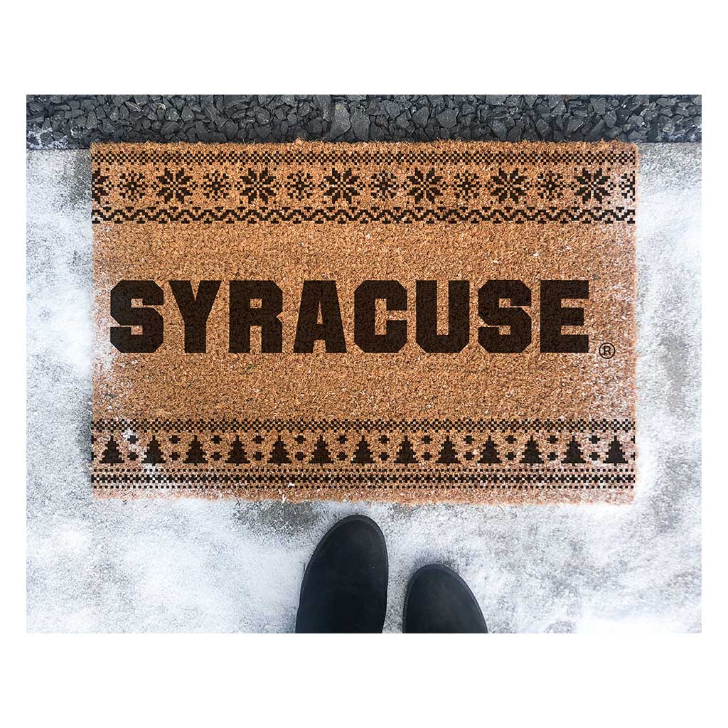 Team Coir Doormat Holiday Logo Syracuse Orange