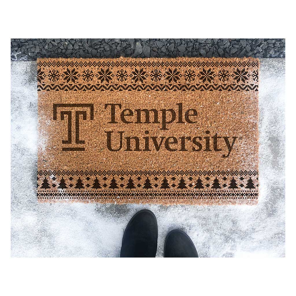 Team Coir Doormat Holiday Logo Temple Owls