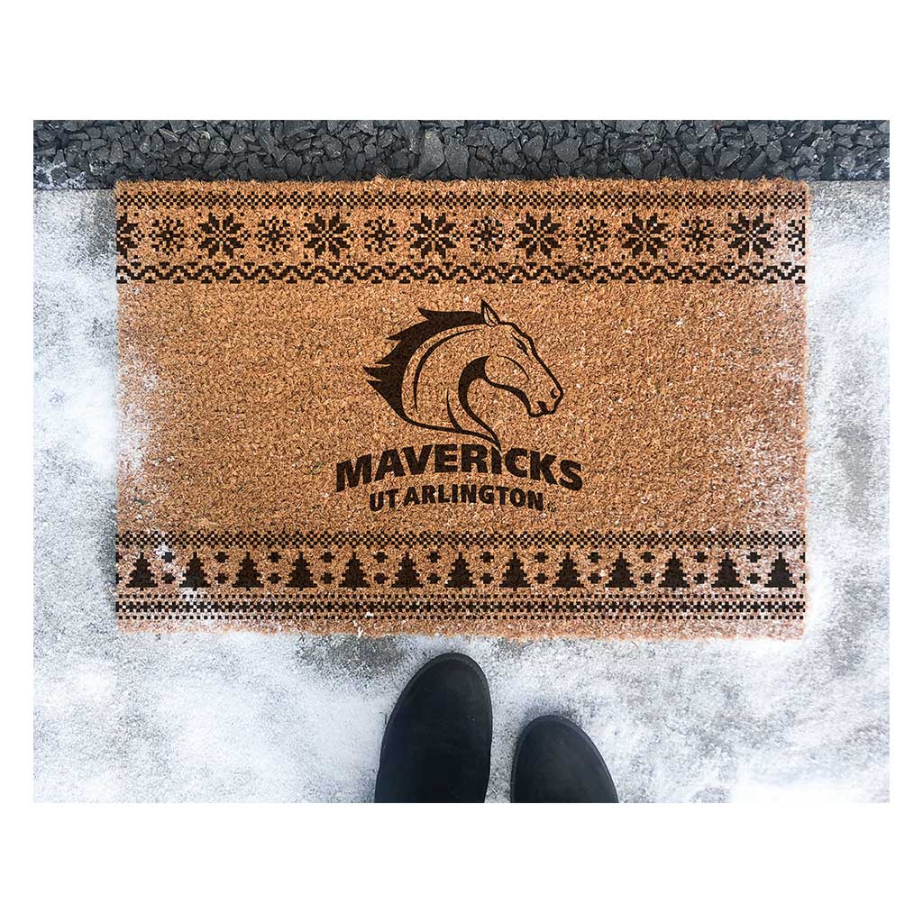 Team Coir Doormat Holiday Logo Texas at Arlington Mavericks