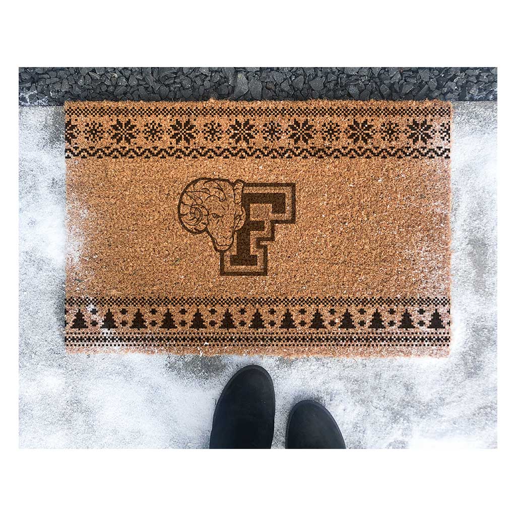 Team Coir Doormat Holiday Logo Fordham Rams