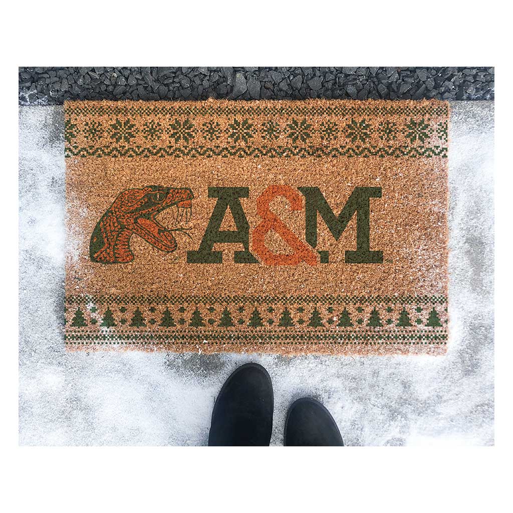 Team Coir Doormat Holiday Logo Florida A&M Rattlers