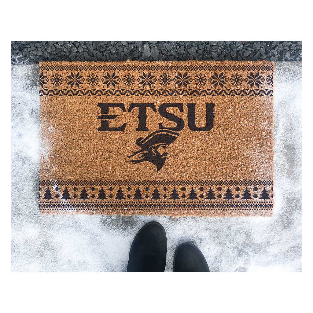 Team Coir Doormat Holiday Logo East Tennessee State Buccaneers