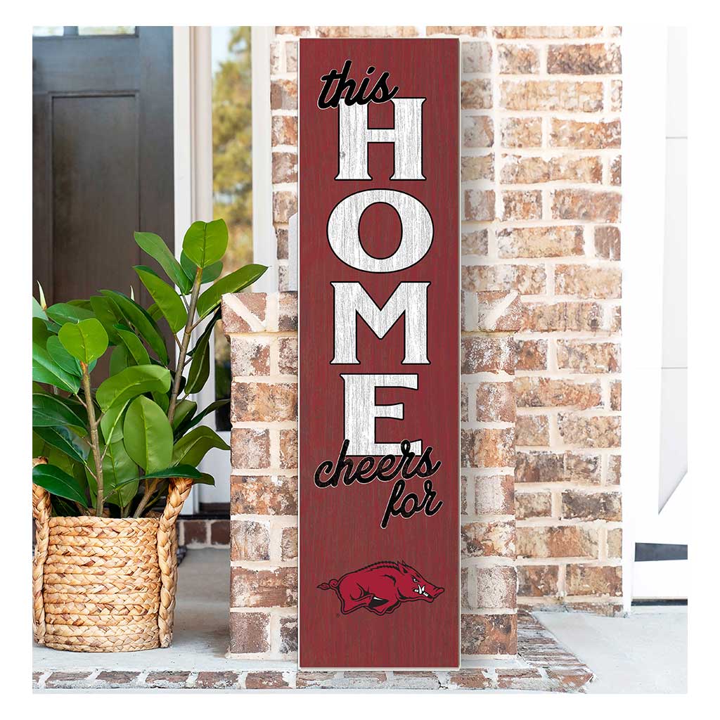 11x46 Leaning Sign This Home Arkansas Razorbacks