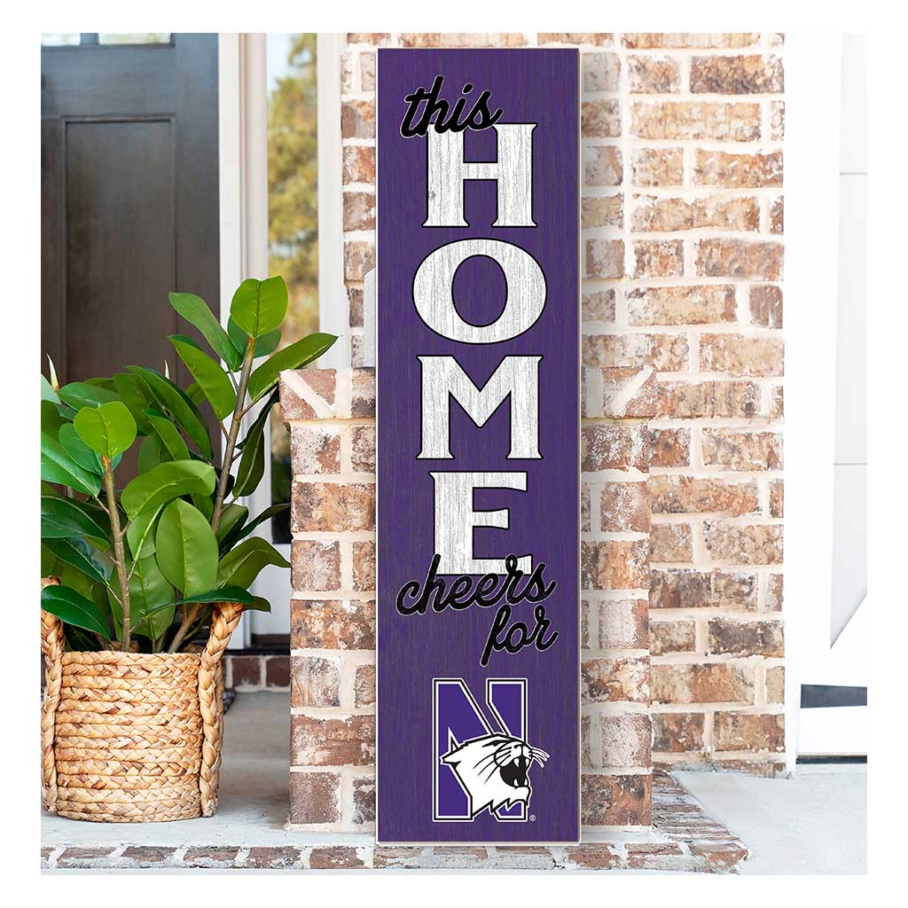 11x46 Leaning Sign This Home Northwestern Wildcats Alt. Logo