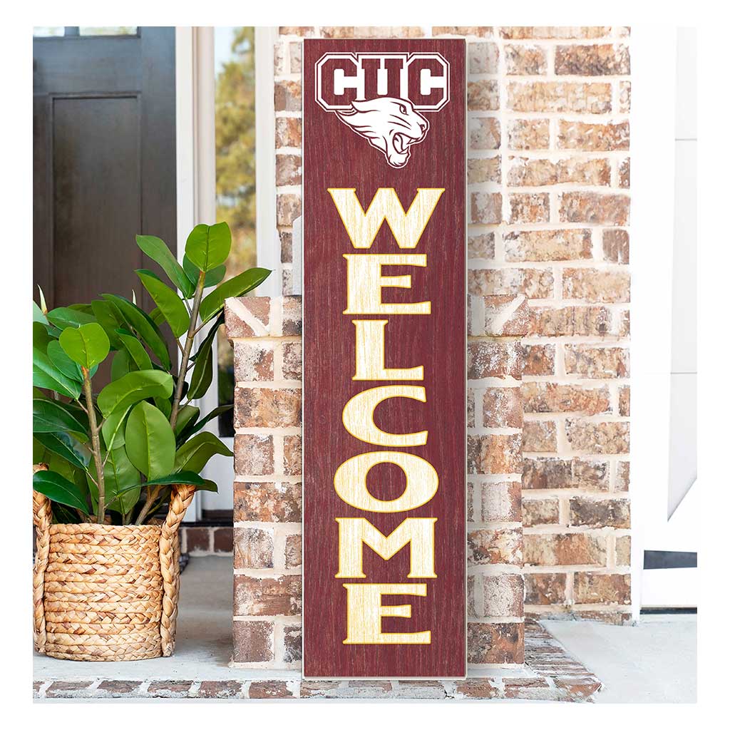 11x46 Leaning Sign Welcome Concordia University - Chicago Cougars