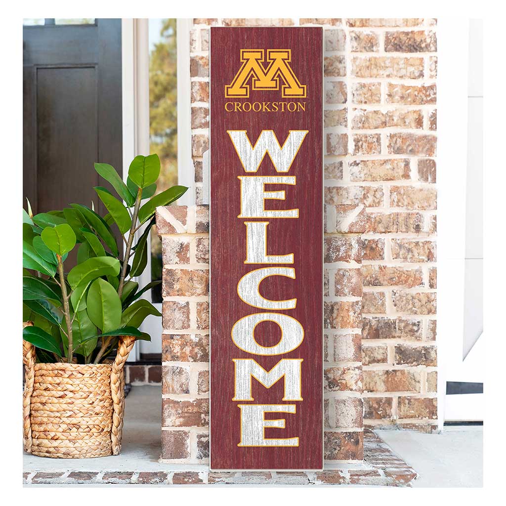 11x46 Leaning Sign Welcome University of Minnesota Crookston Golden Eagles