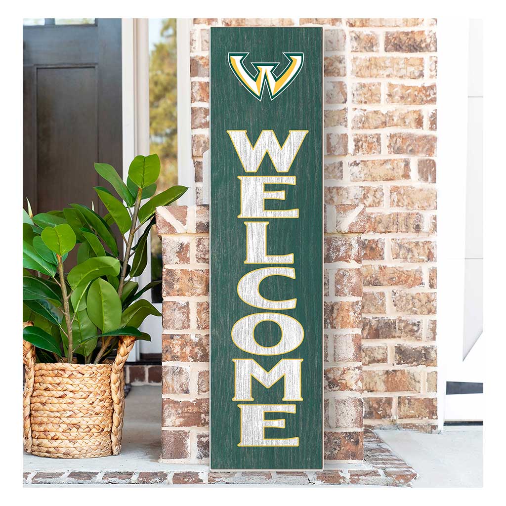 11x46 Leaning Sign Welcome Wayne State University Warriors