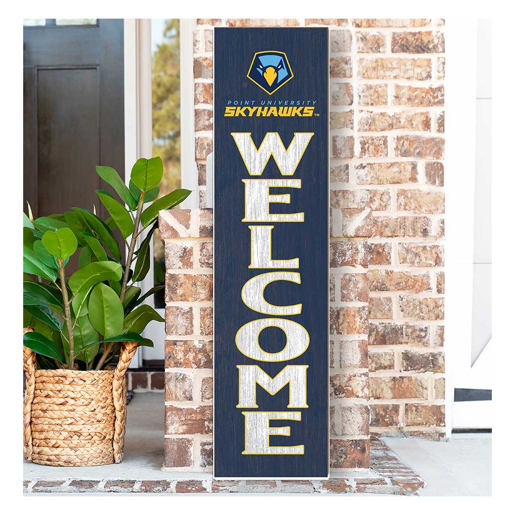 11x46 Leaning Sign Welcome Point University Skyhawks