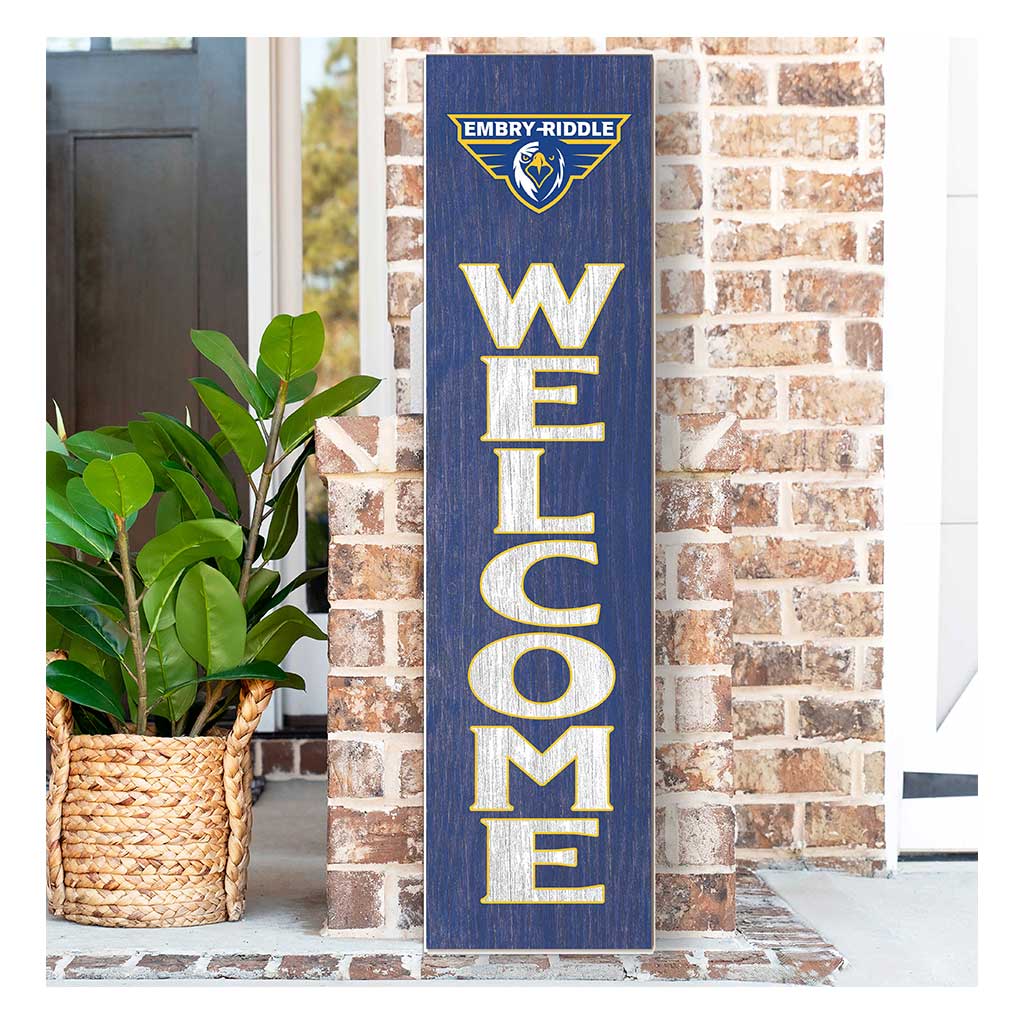 11x46 Leaning Sign Welcome Embry-Riddle Aeronautical Prescott Eagles