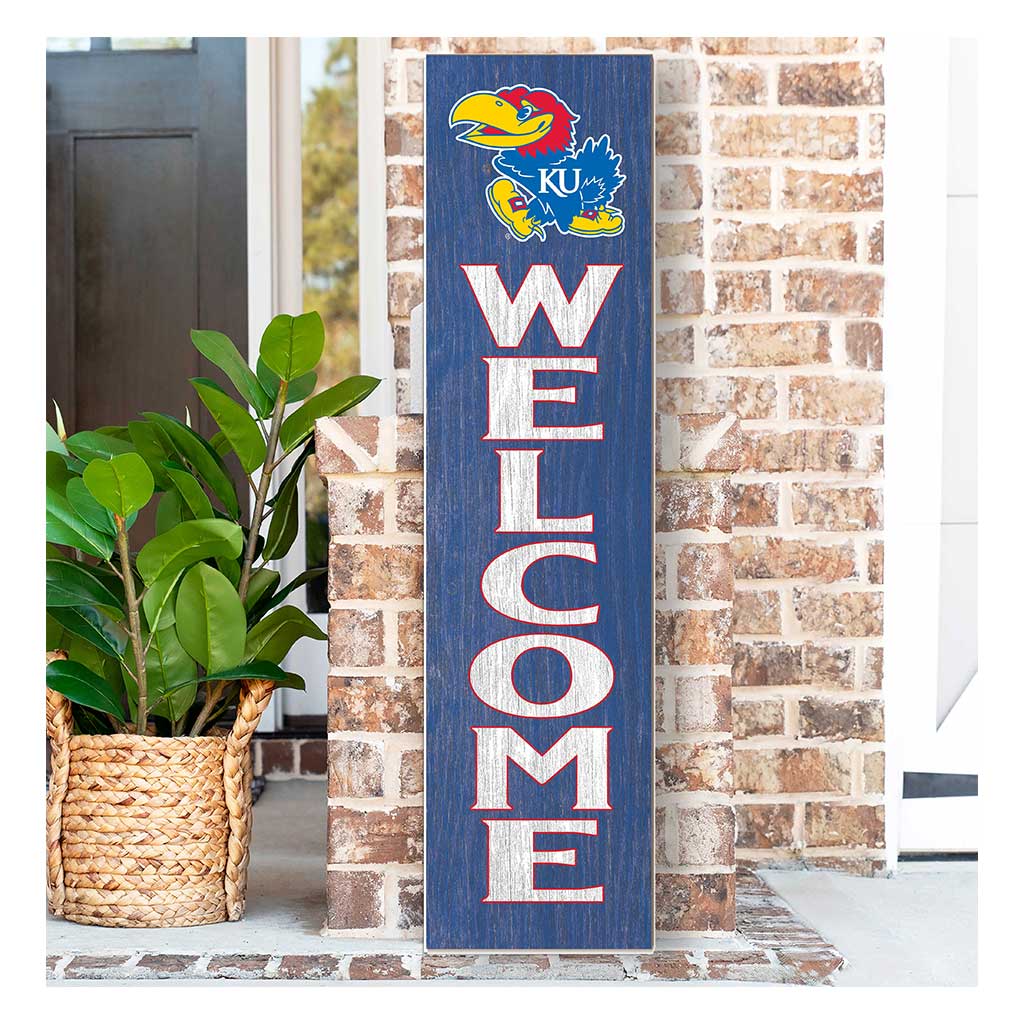 11x46 Leaning Sign Welcome Kansas Jayhawks