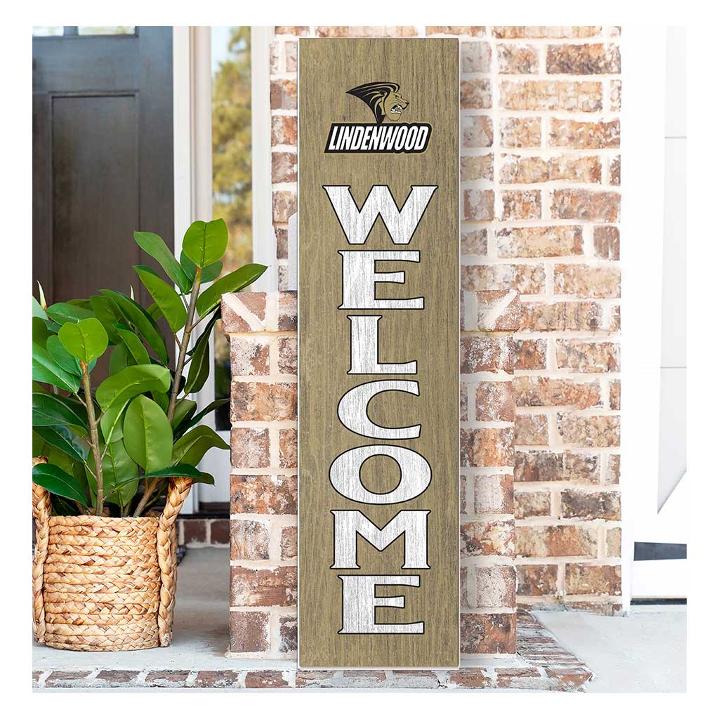 11x46 Leaning Sign Welcome Lindenwood Lions