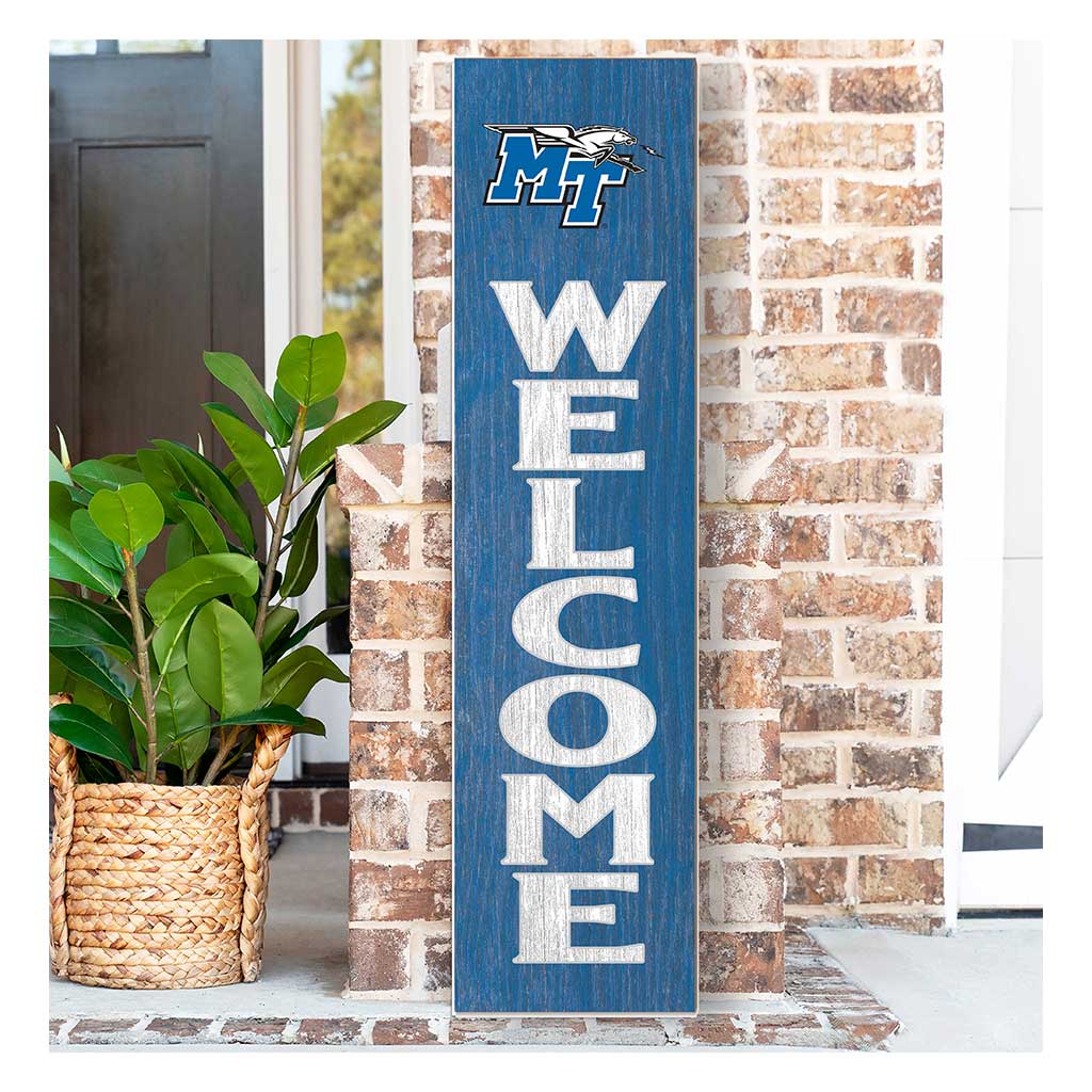 11x46 Leaning Sign Welcome Middle Tennessee State Blue Raiders
