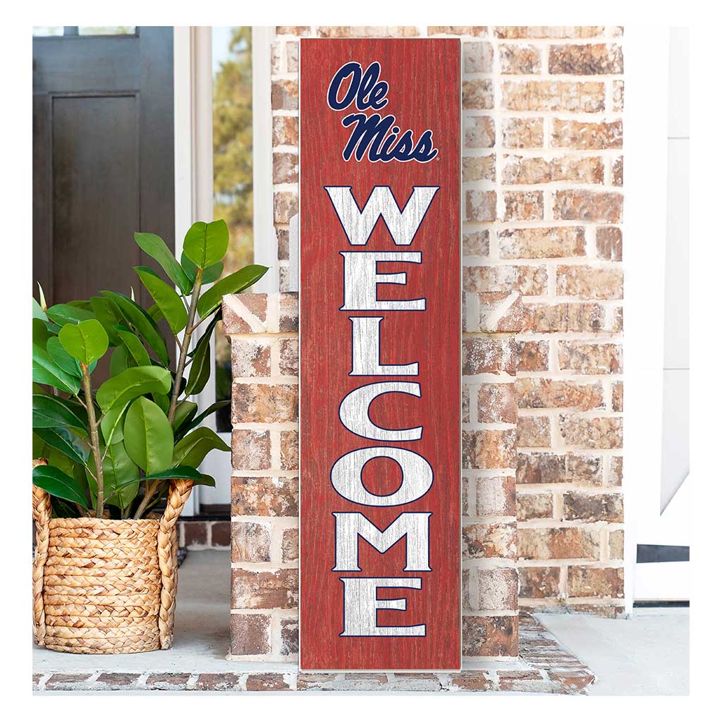 11x46 Leaning Sign Welcome Mississippi Rebels