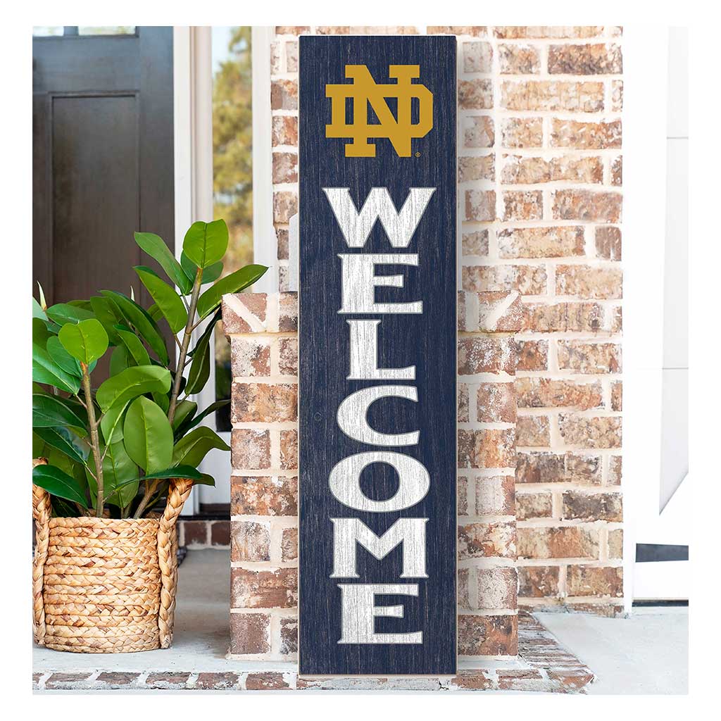 11x46 Leaning Sign Welcome Notre Dame Fighting Irish