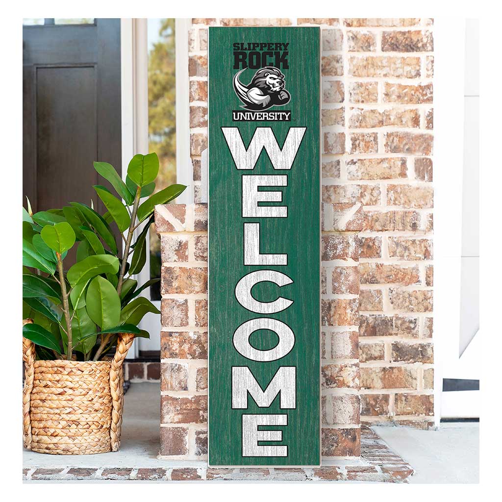 11x46 Leaning Sign Welcome Slippery Rock The Rock