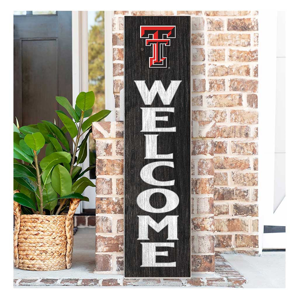 11x46 Leaning Sign Welcome Texas Tech Red Raiders
