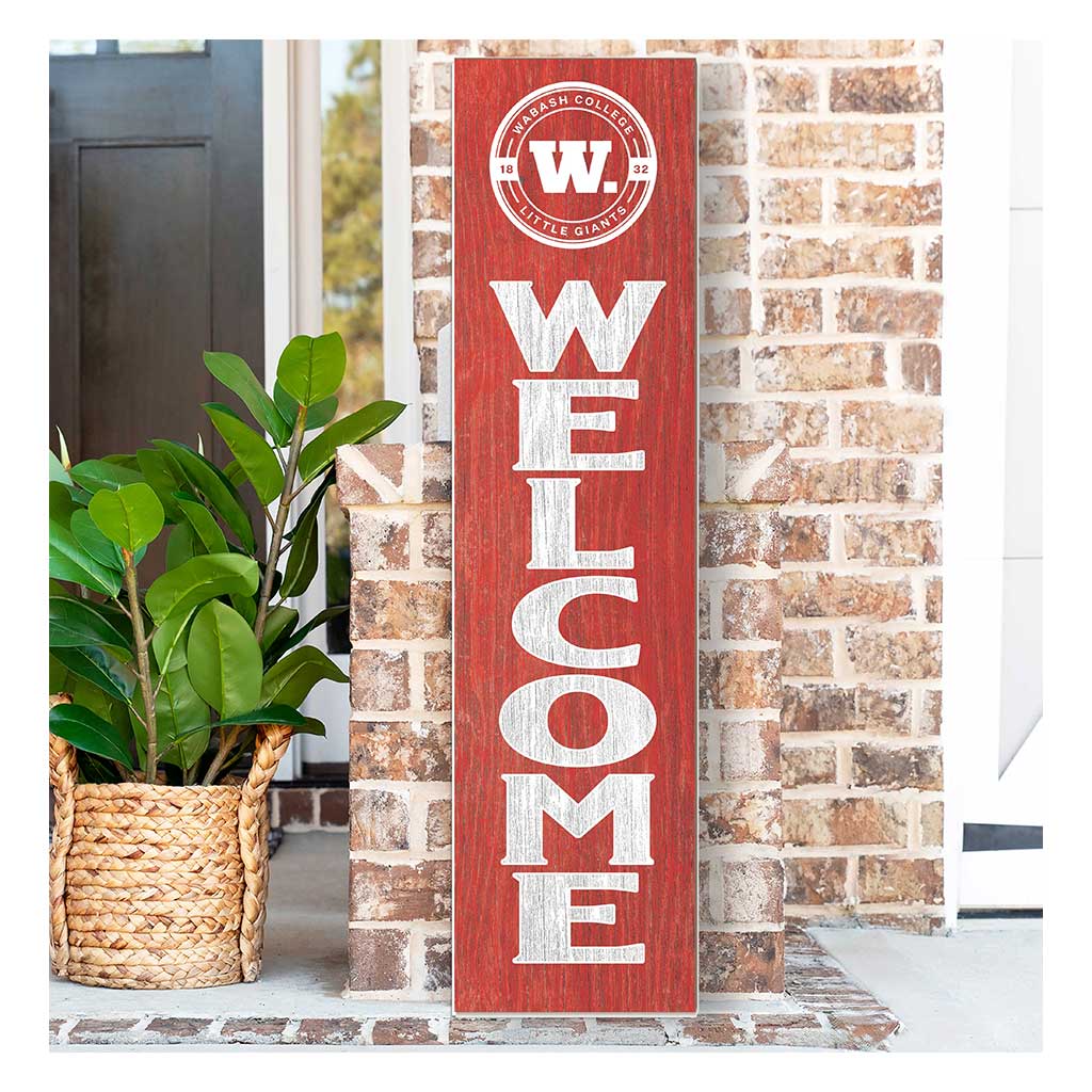 11x46 Leaning Sign Welcome Wabash College Little Giants