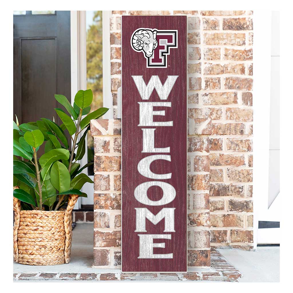 11x46 Leaning Sign Welcome Fordham Rams