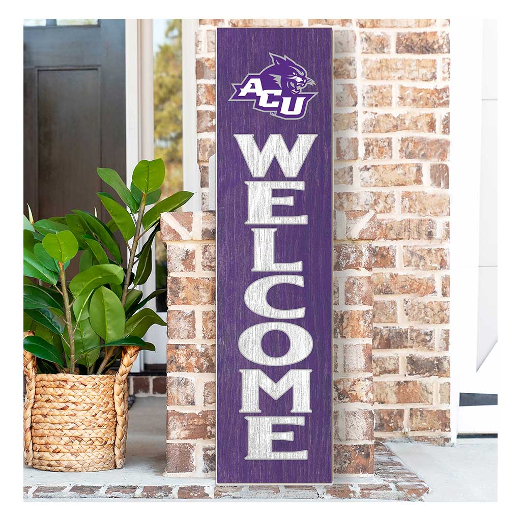 11x46 Leaning Sign Welcome Abilene Christian Wildcats
