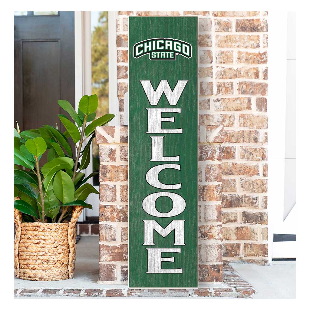 11x46 Leaning Sign Welcome Chicago State Cougars