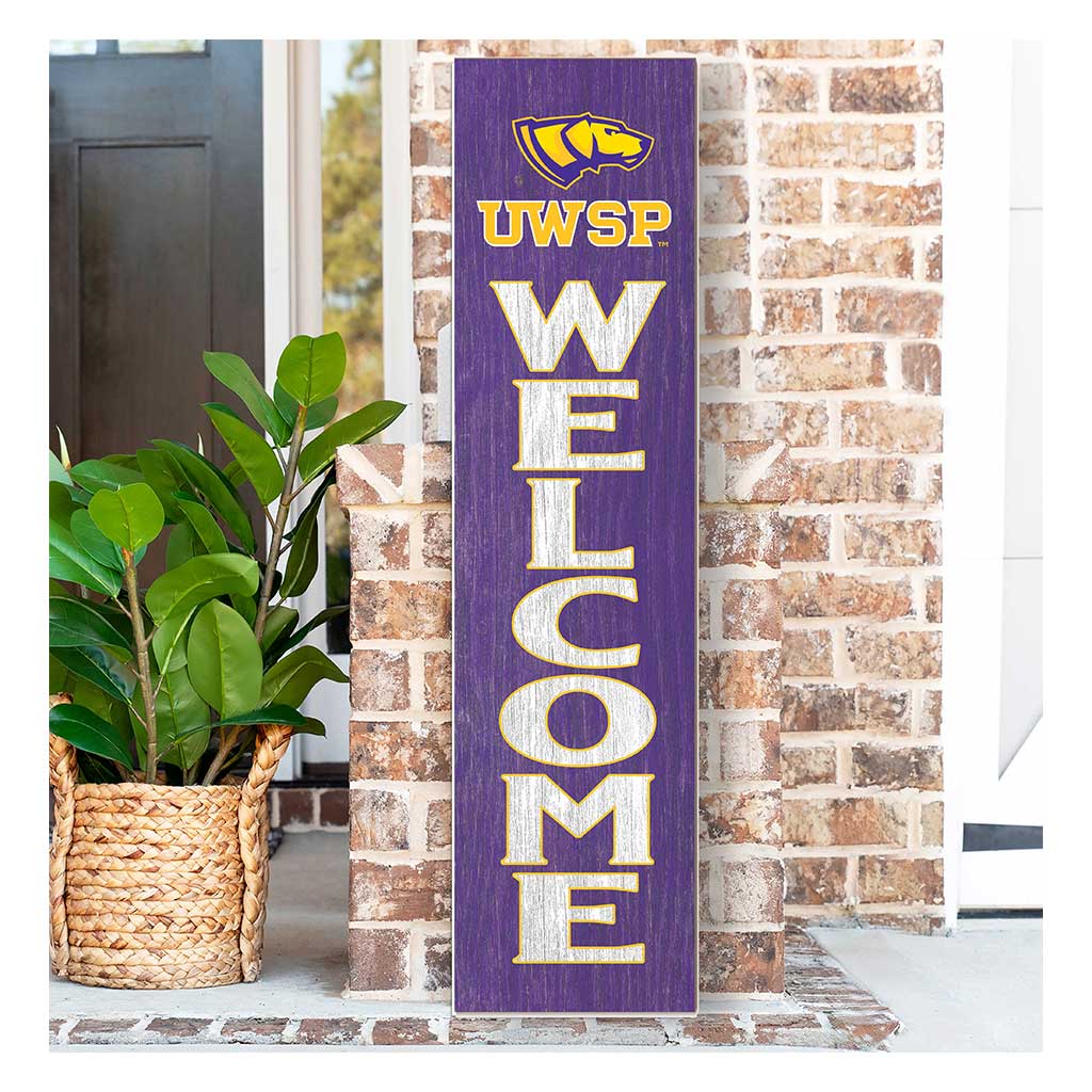 11x46 Leaning Sign Welcome University of Wisconsin Steven's Point Pointers