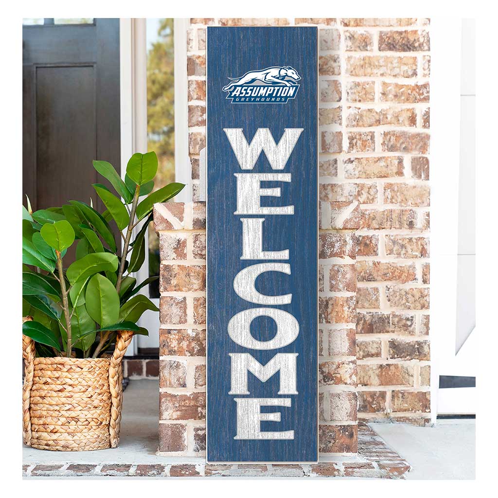 11x46 Leaning Sign Welcome Assumption College GREYHOUNDS