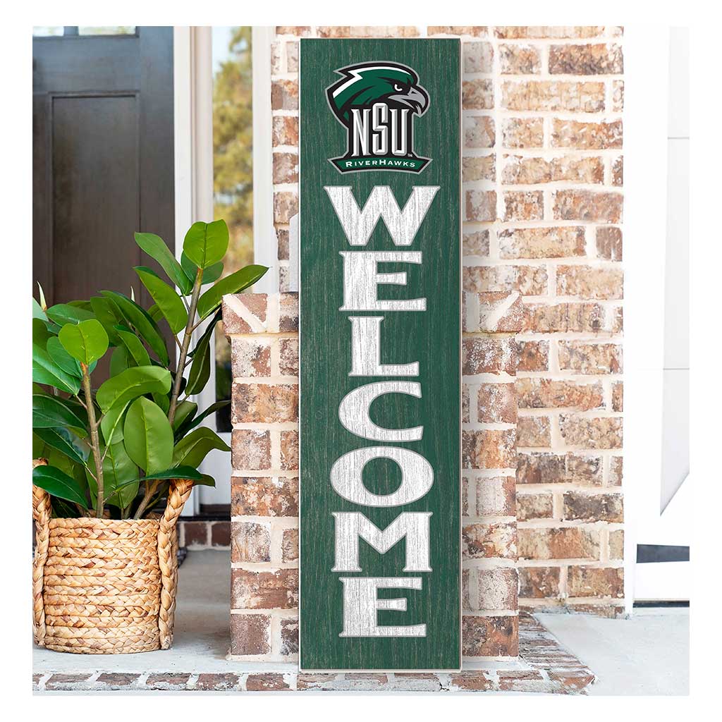 11x46 Leaning Sign Welcome Northeastern State University Riverhawks