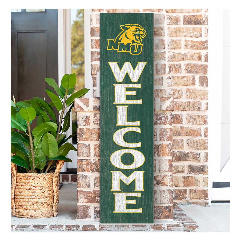 11x46 Leaning Sign Welcome Northern Michigan University Wildcats