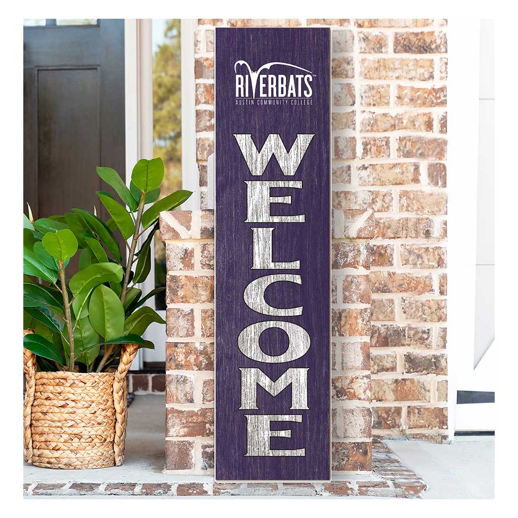 11x46 Leaning Sign Welcome Austin Community College Riverbats