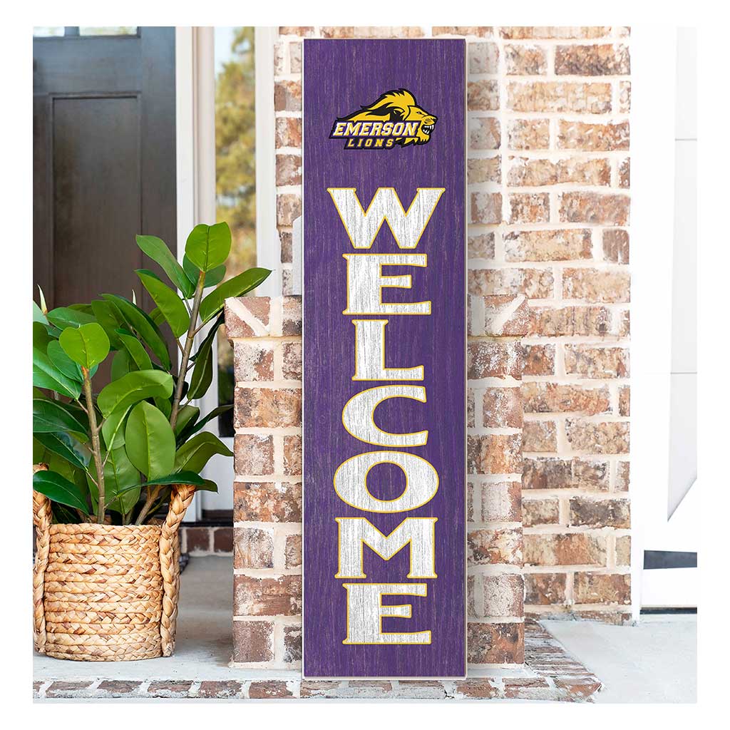 11x46 Leaning Sign Welcome Emerson College Lions