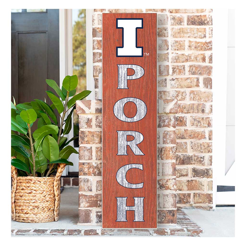 11x46 Leaning Sign Porch Illinois Fighting Illini