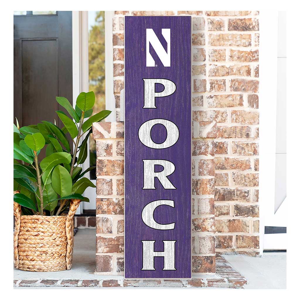 11x46 Leaning Sign Porch Northwestern Wildcats