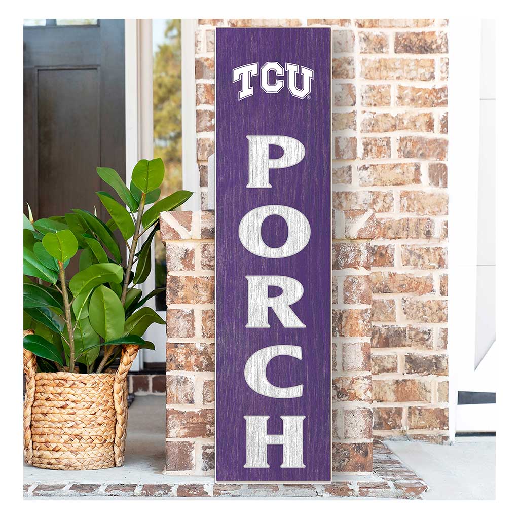 11x46 Leaning Sign Porch Texas Christian Horned Frogs