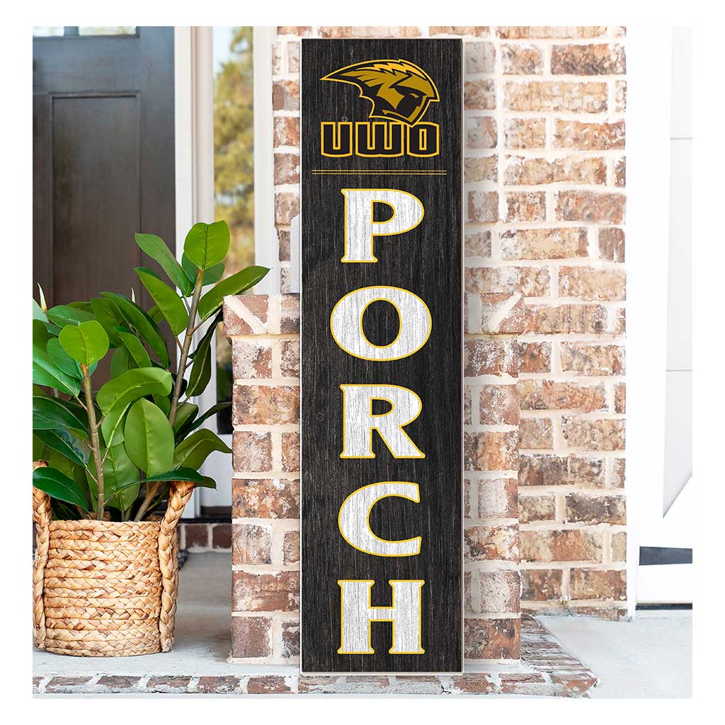 11x46 Leaning Sign Porch University of Wisconsin-Oshkosh