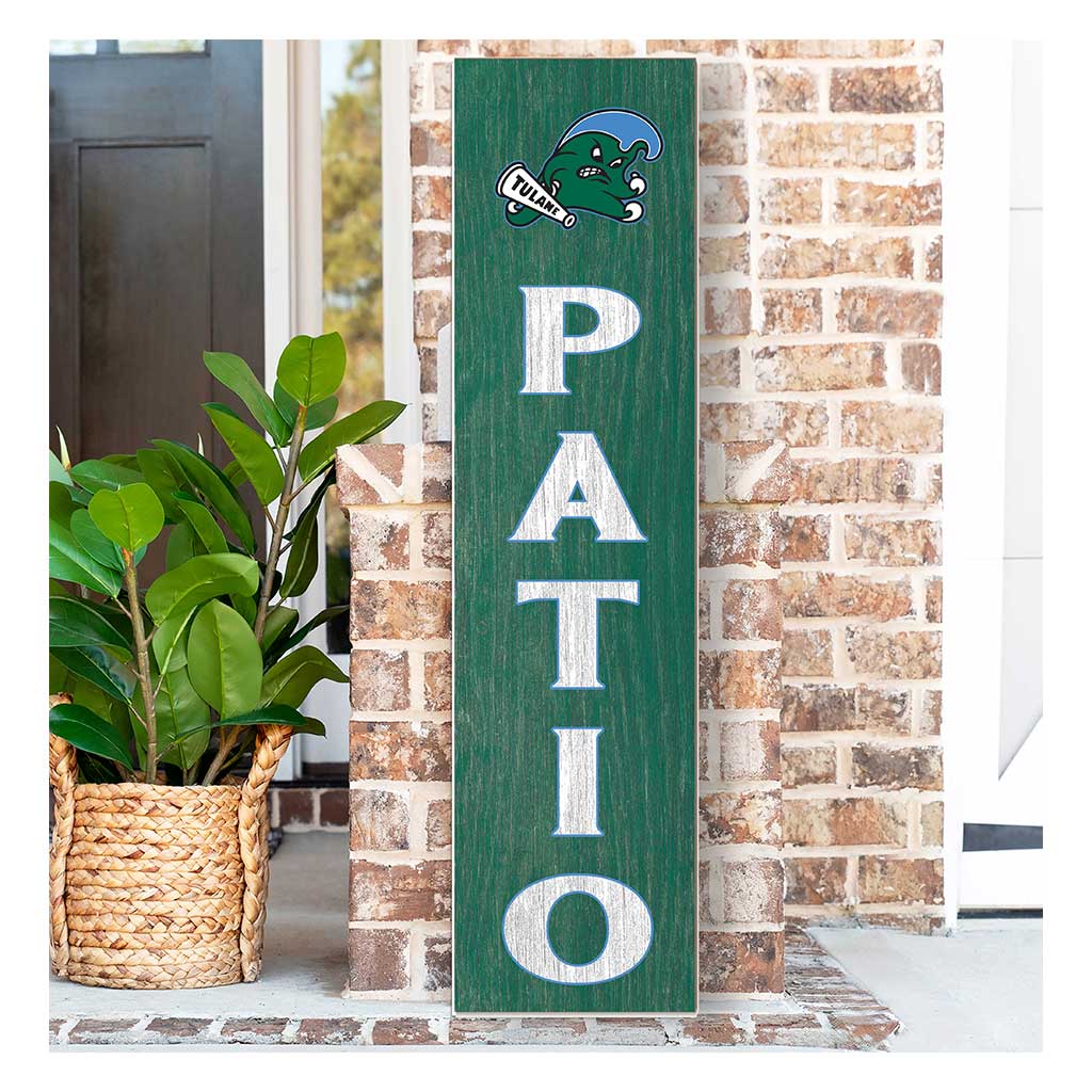 11x46 Leaning Sign Patio Tulane Green Wave