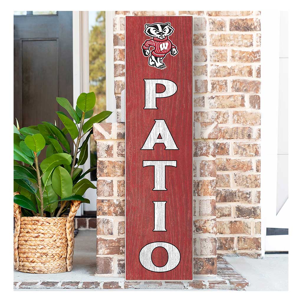 11x46 Leaning Sign Patio Wisconsin Badgers