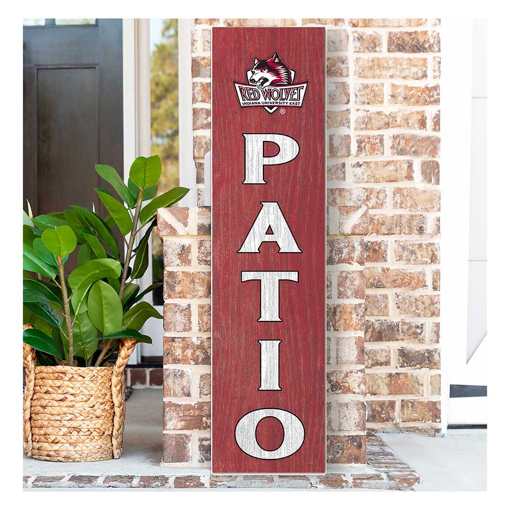 11x46 Leaning Sign Patio Indiana University East Red Wolves