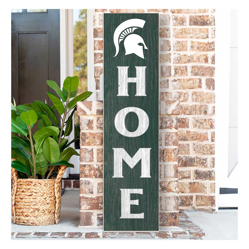 11x46 Leaning Sign Home Michigan State Spartans