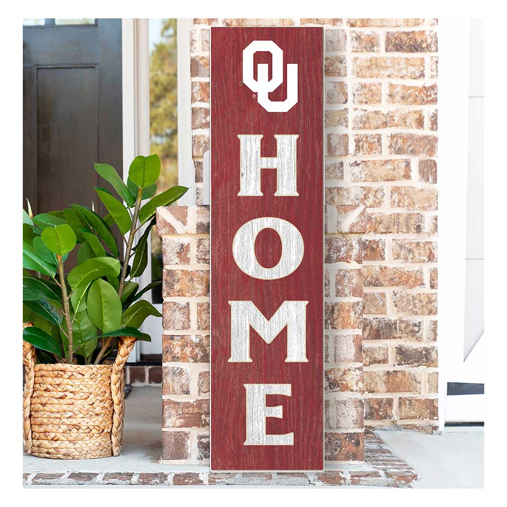 11x46 Leaning Sign Home Oklahoma Sooners