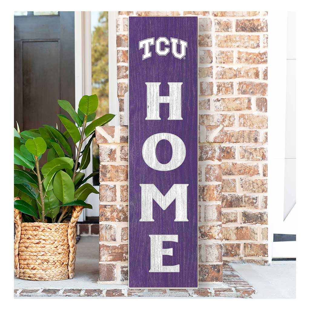 11x46 Leaning Sign Home Texas Christian Horned Frogs