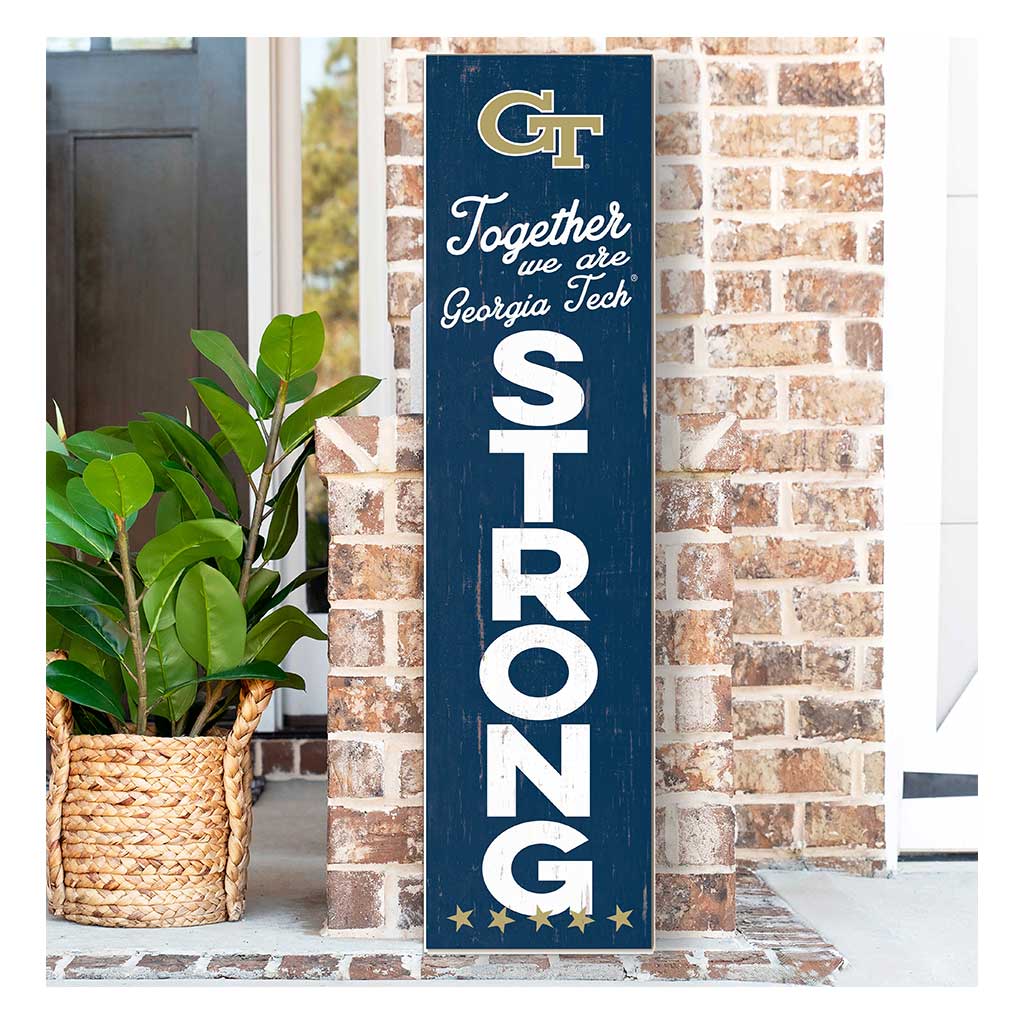 11x46 Leaning Sign Together we are Strong Georgia Tech Yellow Jackets