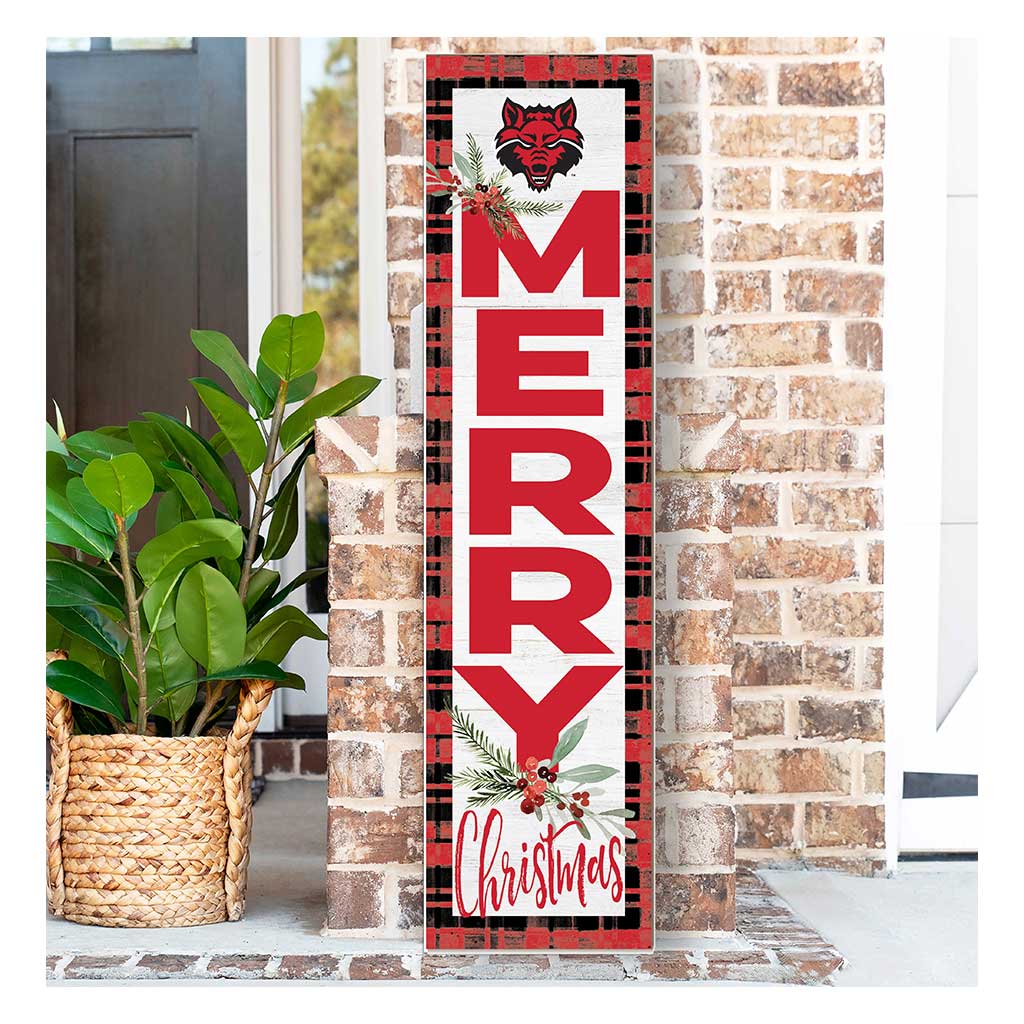 11x46 Merry Christmas Sign Arkansas State Red Wolves