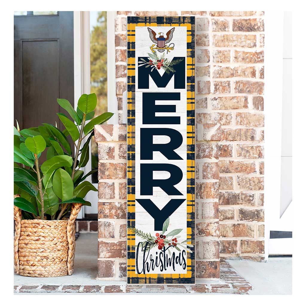 11x46 Merry Christmas Sign Navy