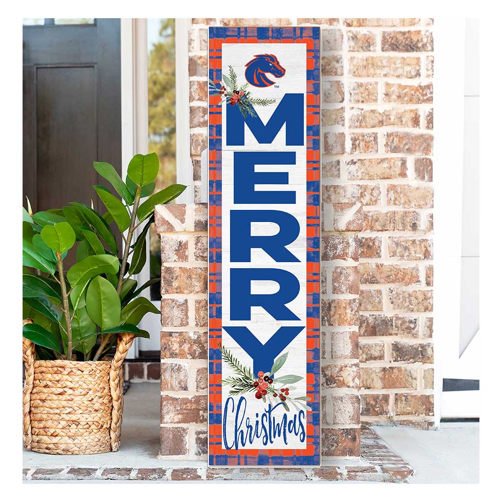 11x46 Merry Christmas Sign Boise State Broncos