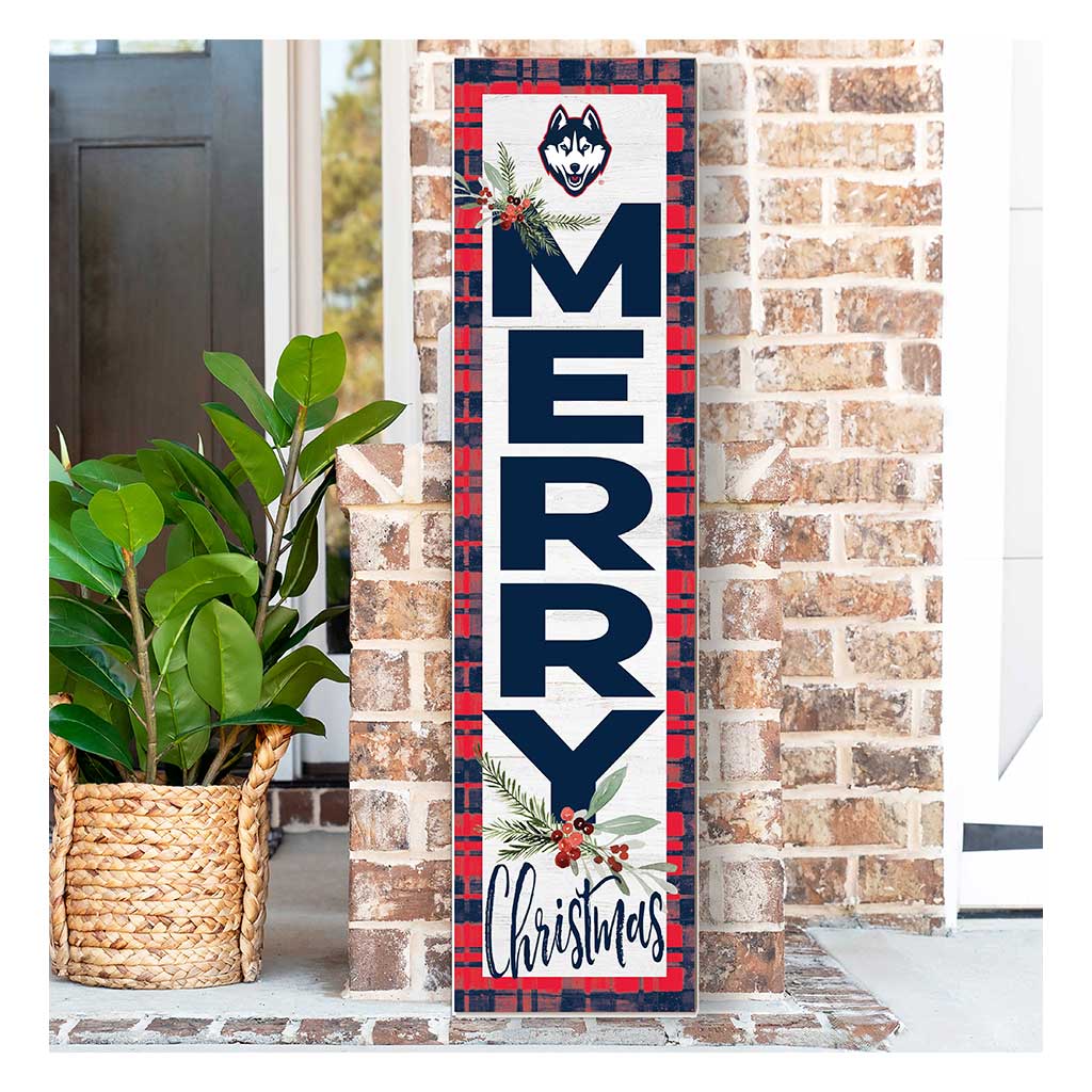 11x46 Merry Christmas Sign Connecticut Huskies