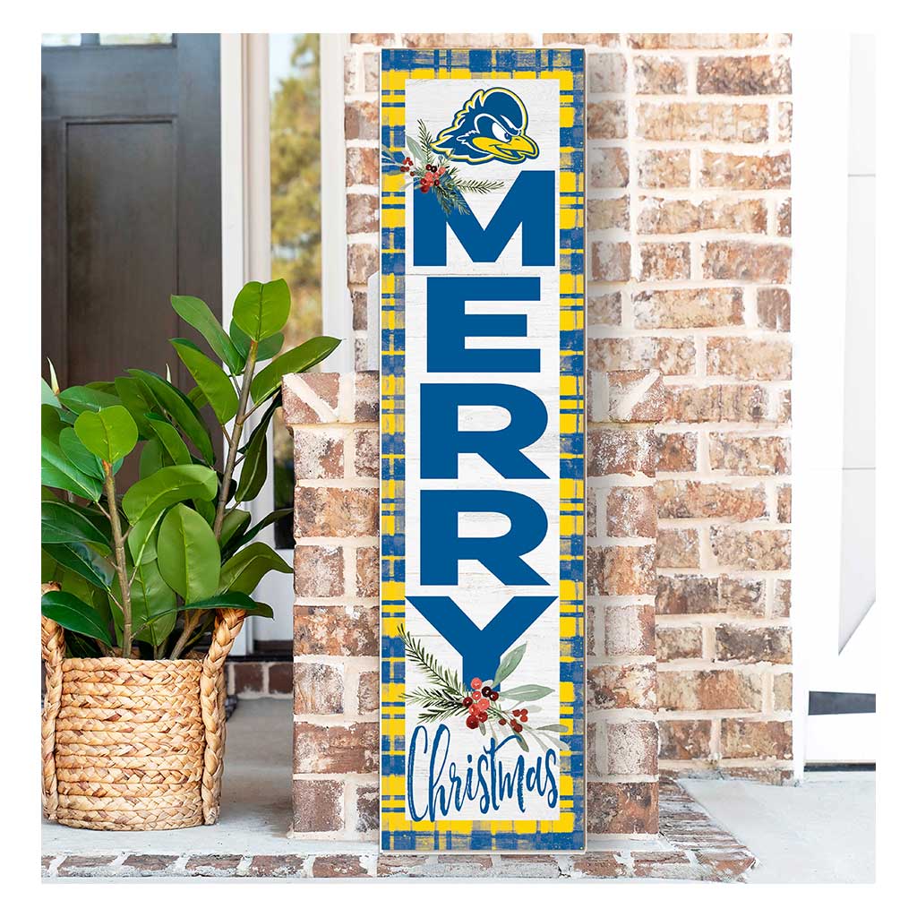 11x46 Merry Christmas Sign Delaware Fightin Blue Hens