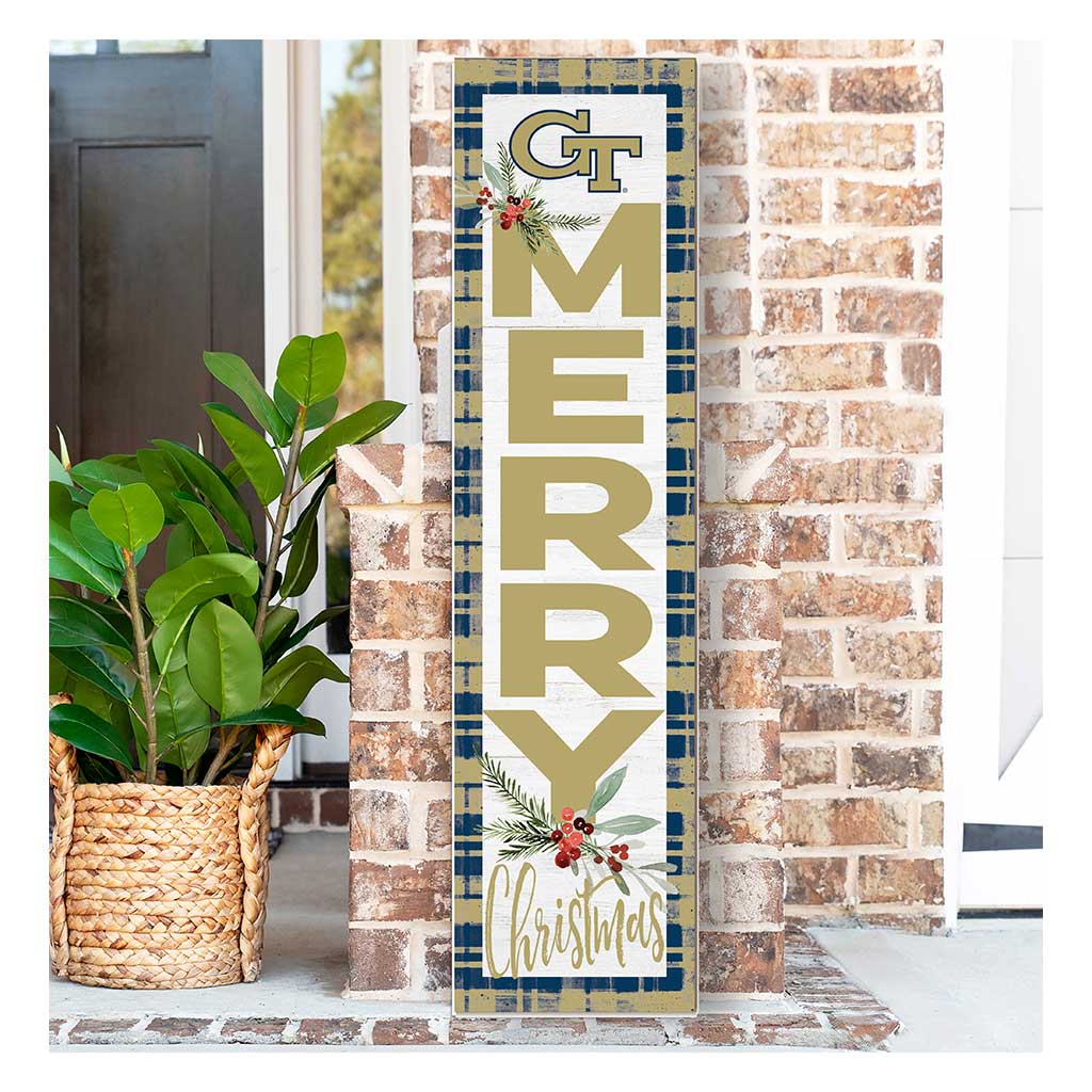 11x46 Merry Christmas Sign Georgia Tech Yellow Jackets