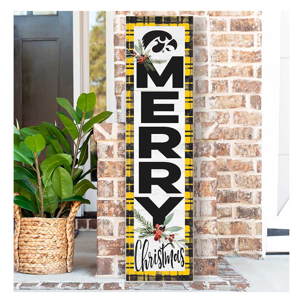 11x46 Merry Christmas Sign Iowa Hawkeyes