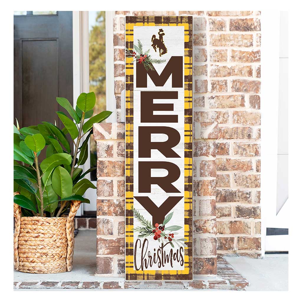 11x46 Merry Christmas Sign Wyoming Cowboys