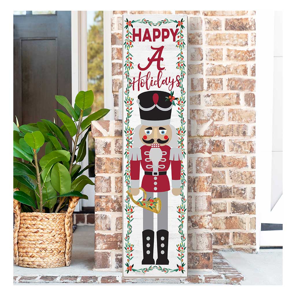 11x46 Leaning Sign Nutcracker Alabama Crimson Tide